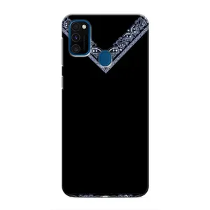 Силиконовый Чехол на Samsung Galaxy M30s (M307) (Воротник вышиванки)