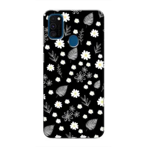 Чохли з тематикою "КВІТИ" на Samsung Galaxy M31 (цвітіння на чорному)