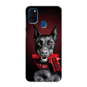 Чохол ДОБЕРМАН  для Samsung Galaxy M31 (Доберман злий)