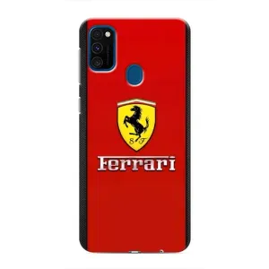 Силиконовый бампер с картинкой машины на Samsung Galaxy M31 (Ferrari Logo)