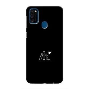 Чехол с картинками на черном фоне для Samsung Galaxy M31 (Книжки)