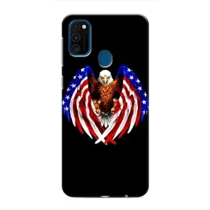Чехол Флаг USA для Samsung Galaxy M31 (Крылья США)