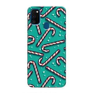 Силіконовий бампер на різдво для Samsung Galaxy M31 (Льодяники)