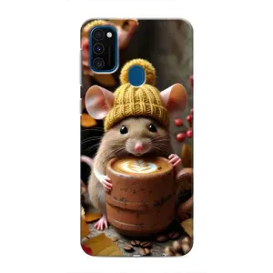 Друкований чохол 'Звірята з кавою' для Samsung Galaxy M31 (Мишка з кавою)