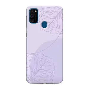 Чохол квітковий дизайн для Samsung Galaxy M31 (Монстера фіолетова)