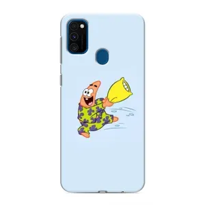 Чехлы с Патриком на Samsung Galaxy M31 (Патрик с подушкой)