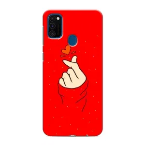 Чохол (Знак сердечка) для Samsung Galaxy M31 (Сердечко на червоному)