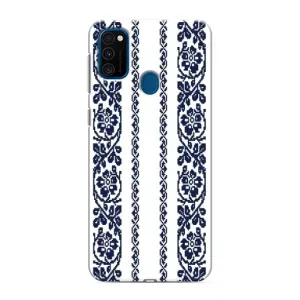 Силиконовый Чехол на Samsung Galaxy M31 с картинкой Вышиванки (Синяя вышиванка)