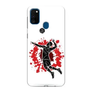 Чохли з прінтом Спортивна тематика для Samsung Galaxy M31 (Волейболіст)