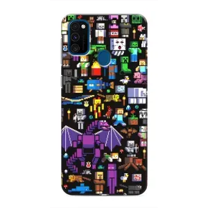 Чохол майнкрафт для Samsung Galaxy M31 (Усі персонажі)