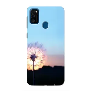 Силиконовый Чехол с одуванчиками на Samsung Galaxy M31 (Закат с одуванчиком)
