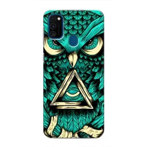 Чохли з принтом СОВИ для Samsung Galaxy M31 (Зелена сова)