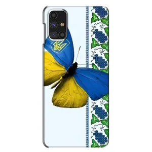 Чехол с Украинской символикой на Самсунг Галакси М31с (Бабочка)