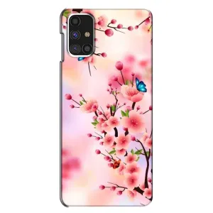 Чехол с принтом САКУРЫ на Samsung Galaxy M31s (Бабочки на сакуре)