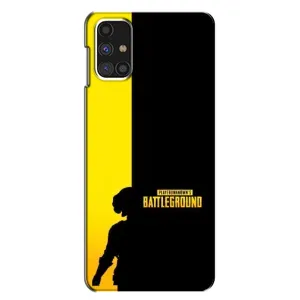 Чехол (TPU) с картинкой "Лого Пабг" на Самсунг Галакси М31с (Battlegrounds)