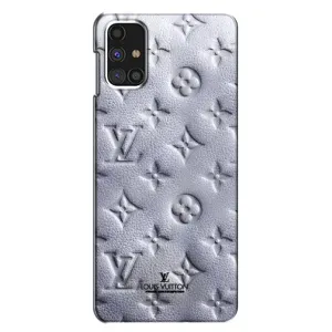 Текстурный Чехол Louis Vuitton для Самсунг Галакси М31с (Белый ЛВ)