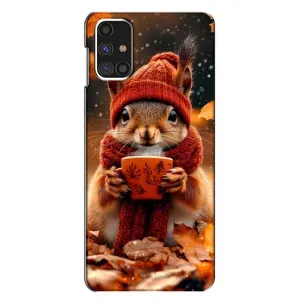 Друкований чохол 'Звірята з кавою' для Samsung Galaxy M31s (Білка з кавою)