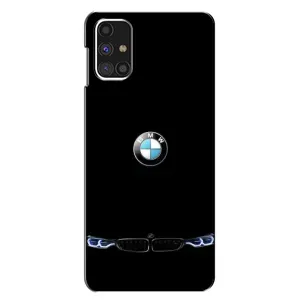Силіконовий бампер з картинкою машини на Samsung Galaxy M31s (Чорний BMW)