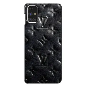 Текстурный Чехол Louis Vuitton для Самсунг Галакси М31с (Черный ЛВ)