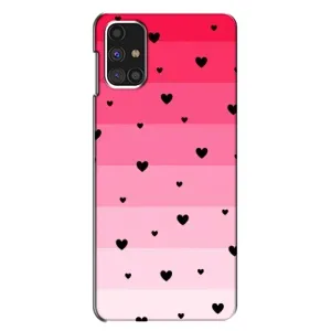 Чехлы с тематикой "Маленькие Сердечки" на Samsung Galaxy M31s (Чорные сердечки)