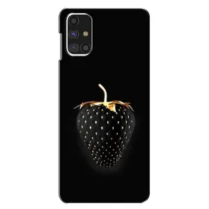 Чехол с изображением вкусной еды для Samsung Galaxy M31s (Чёрная клубника)