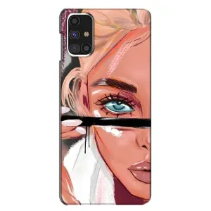 Силіконовый Чохол на Samsung Galaxy M31s з картинкой Модных девушек (Дівчина та вії)
