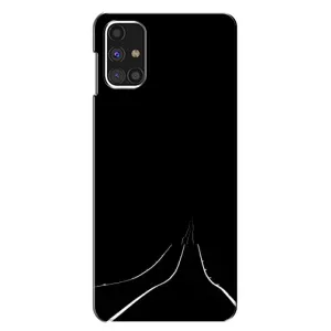 Чехол с картинками на черном фоне для Samsung Galaxy M31s (Дорога)