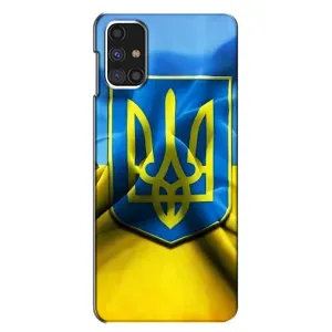 Чехол с картинкой (Патриотический ГЕРБ) на Samsung Galaxy M31s (Герб и Флаг Украины)