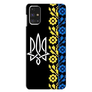Силиконовый Чехол на Samsung Galaxy M31s (Герб и вышыванка)