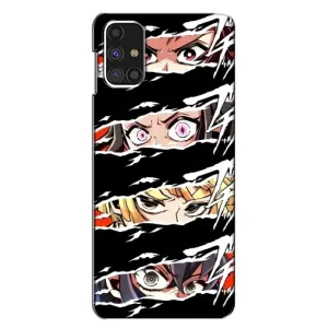 Силіконові чохлі з очіма Anime для Самсунг Галаксі М31с (Очі на чорному)