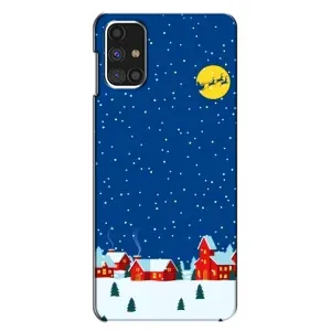 Силиконовый бампер на рождество для Samsung Galaxy M31s (Город в снегу)