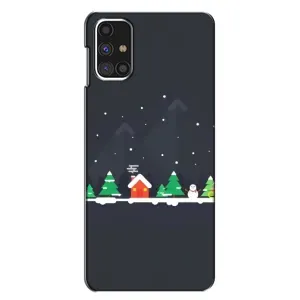 Силиконовый бампер на рождество для Samsung Galaxy M31s (Город зимний)
