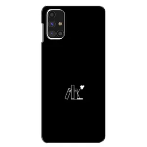 Чехол с картинками на черном фоне для Samsung Galaxy M31s (Книжки)