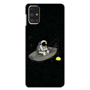 Силиконовый Чехол с принтом "Космонавты" на Samsung Galaxy M31s (Космонавт на рыбалке)