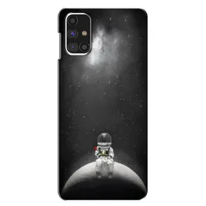 Силиконовый Чехол с принтом "Космонавты" на Samsung Galaxy M31s (Космонавт романтик)