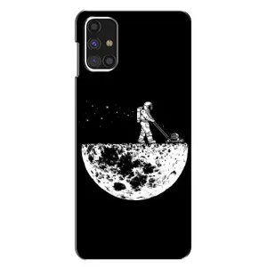 Силиконовый Чехол с принтом "Космонавты" на Samsung Galaxy M31s (Космонавт)