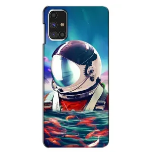 Силиконовый Чехол с принтом "Космонавты" на Samsung Galaxy M31s (Космонавт в воде)