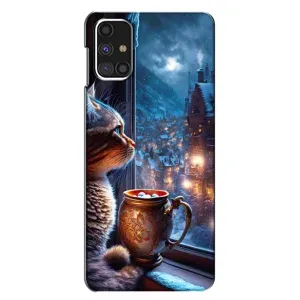 Чехлы на Новый Год Samsung Galaxy M31s (Кот новогодний)