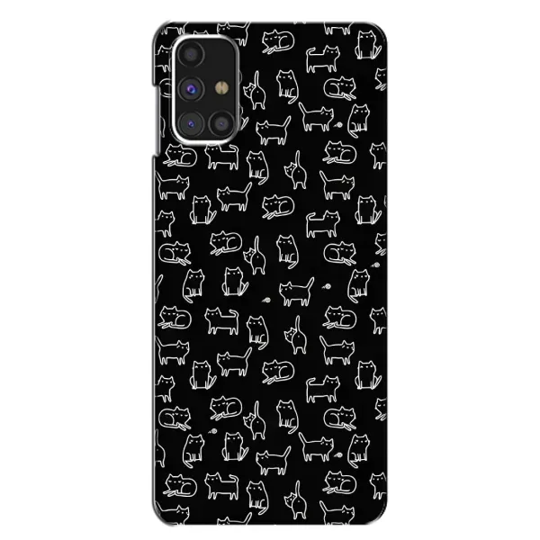 Чехол с рисунком «Котики на черном» для Samsung Galaxy M31s Чехол с рисунком «Котики на черном» для Samsung Galaxy M31s