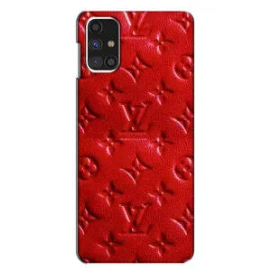 Текстурный Чехол Louis Vuitton для Самсунг Галакси М31с (Красный ЛВ)