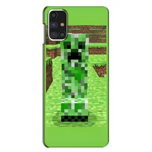 Чехлы для Samsung Galaxy M31s (Персонажи Майн Крафт) (Крипер 2)