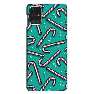 Силиконовый бампер на рождество для Samsung Galaxy M31s (Леденцы)