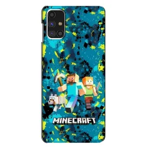 Чехлы для Samsung Galaxy M31s (Персонажи Майн Крафт) (Майнкрафт)
