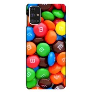 Чехол с изображением вкусной еды для Samsung Galaxy M31s (Разноцветные M&M'S)