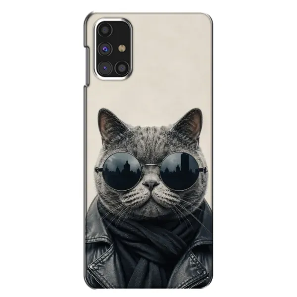 Чехол с рисунком «Модный кот» для Samsung Galaxy M31s Чехол с рисунком «Модный кот» для Samsung Galaxy M31s