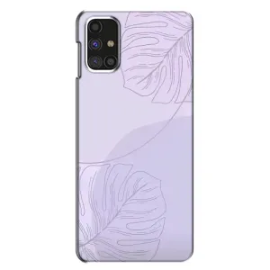 Чехол цветочный дизайн для Samsung Galaxy M31s (Монстера фиолетовая)