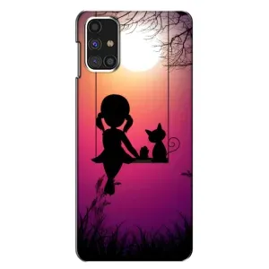 Девчачий Чехол для Samsung Galaxy M31s (На качели)