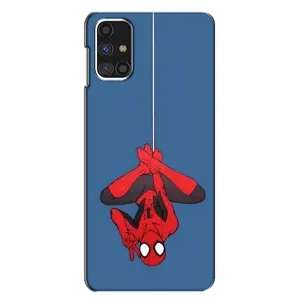 Чехол Супергерой Человека Паука на Samsung Galaxy M31s (На паутине)