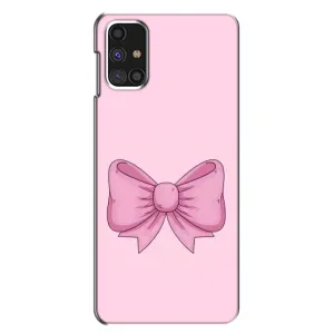 Чехол банты для Samsung Galaxy M31s (Розовый бантик)