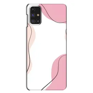 Чехол цветочный дизайн для Samsung Galaxy M31s (Розовый фон)